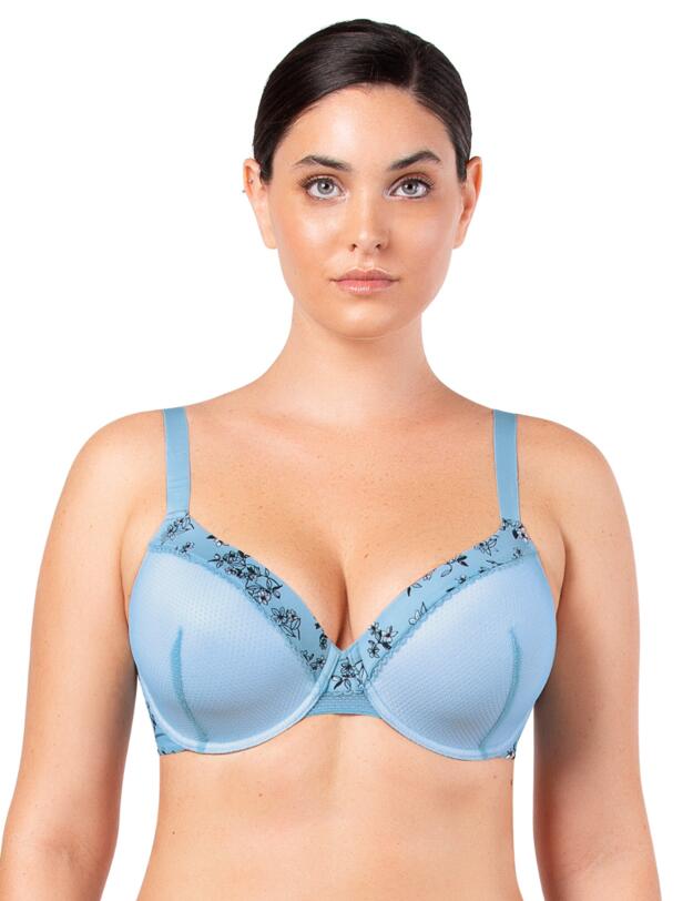 Parfait Ivy Plunge Bra Dream Blue/Floral Print