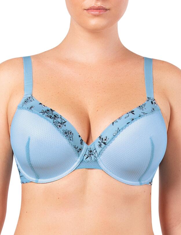 Parfait Ivy Plunge Bra Dream Blue/Floral Print
