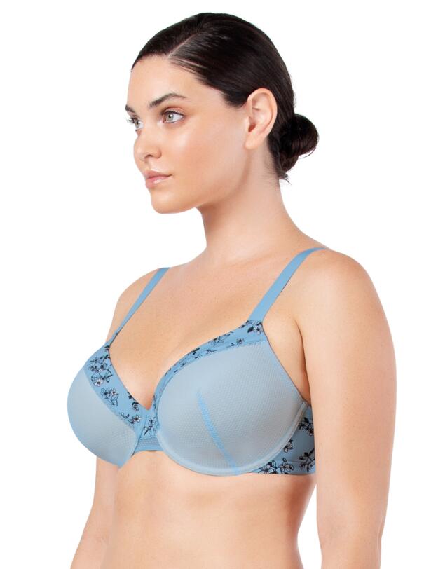 Parfait Ivy Plunge Bra Dream Blue/Floral Print