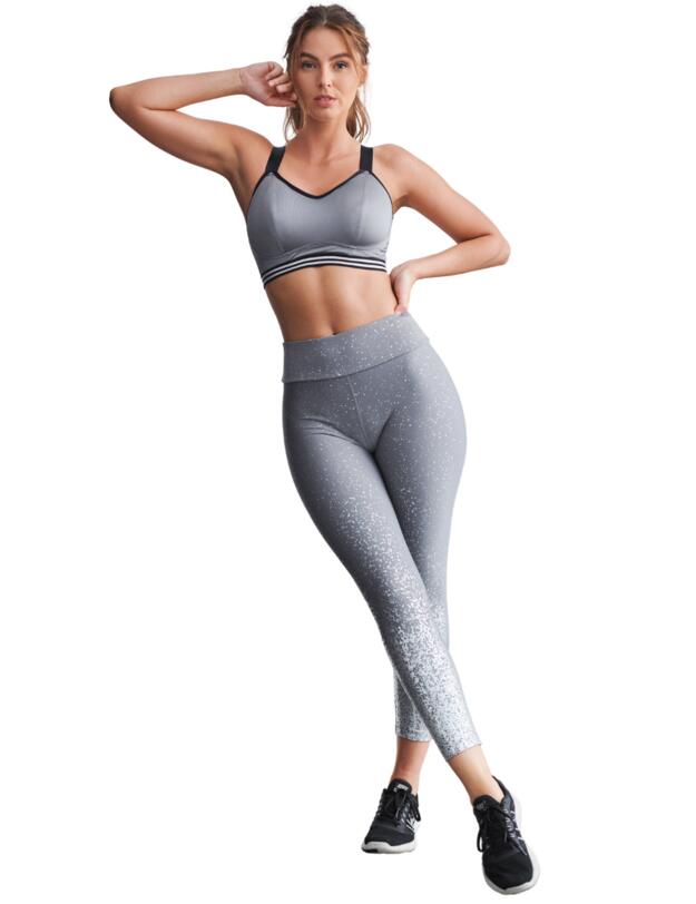 Pour Moi Energy Metallic Print Legging - Grey/Silver 