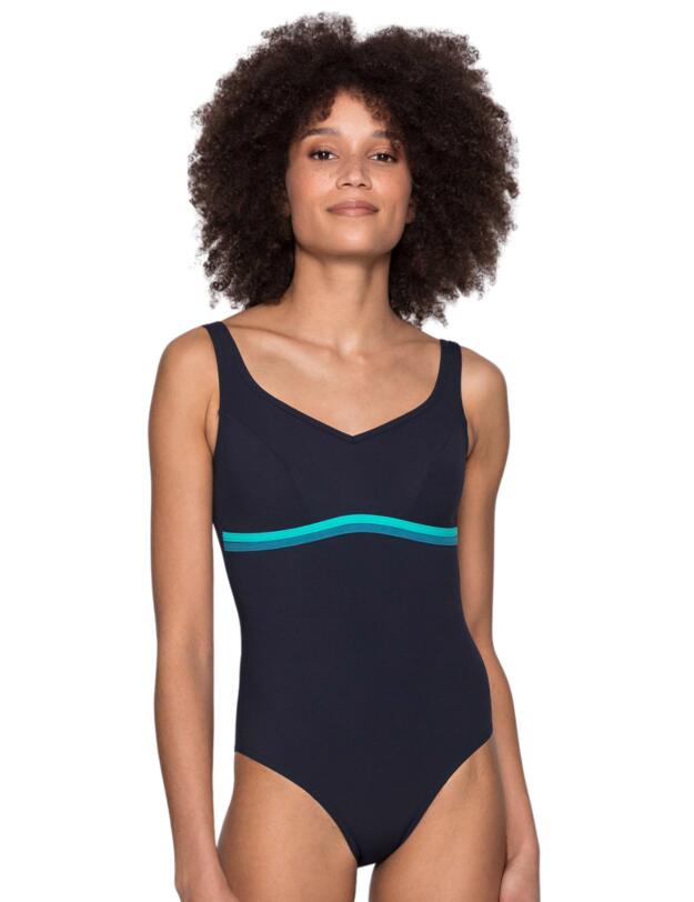 Speedo Contourluxe One-piece Swimsuit Navy/Green