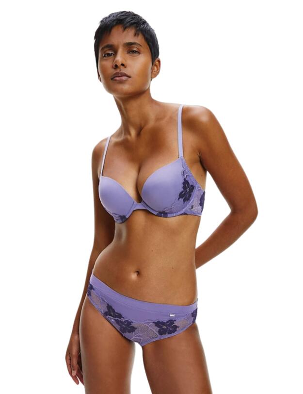 Calvin Klein Flex Poppy Floral Brief Bleached Denim