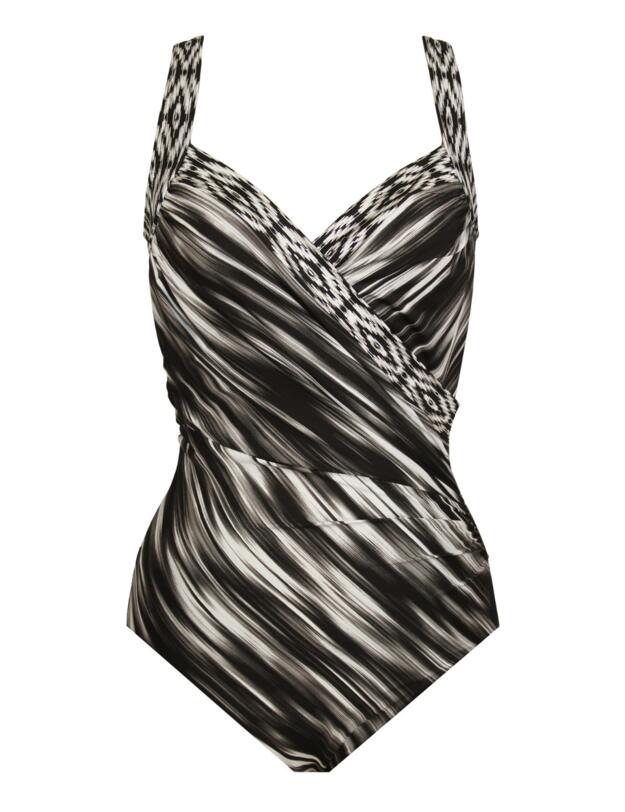Miraclesuit Warp Speed Hidden Underwire Swimsuit Black/White