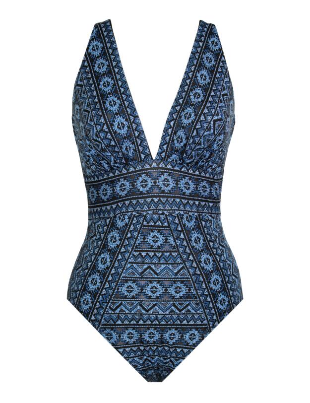 6537518 Miraclesuit Paillette Plunge Swimsuit - 6537518 Multi Print