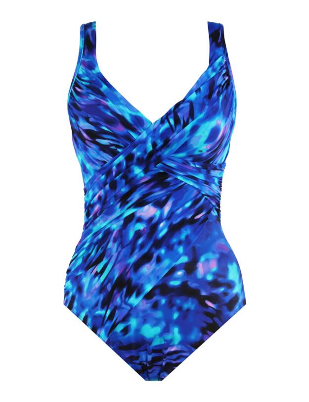 Miraclesuit Cloud Leopard Padded Swimsuit Blue