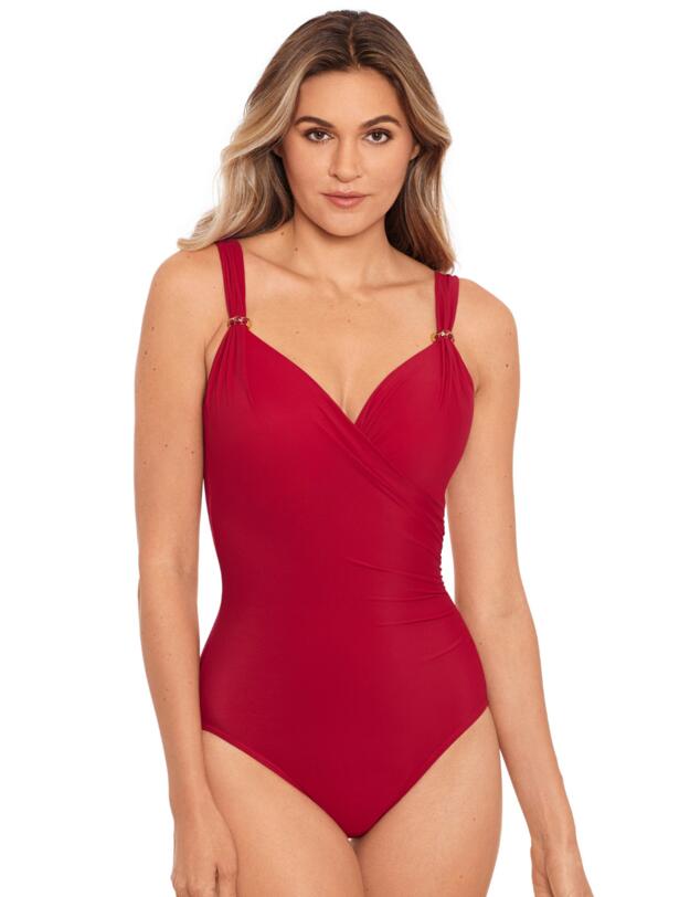 Miraclesuit Razzle Dazzle Padded Swimsuit Grenadine Red