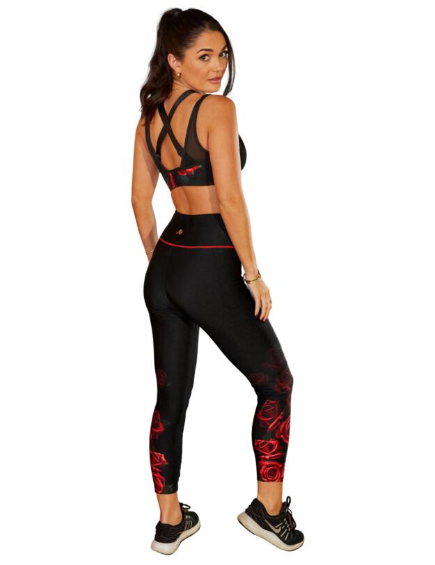 Pour Moi Energy Infinite Double Strap Convertible Sports Bra Black/Rose 