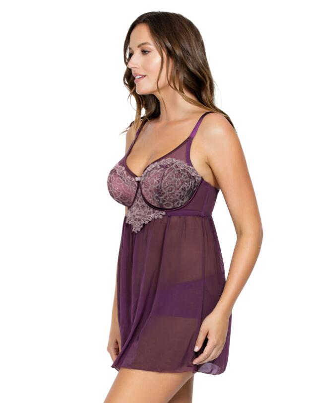 Parfait Lulu Babydoll with G-String Grape