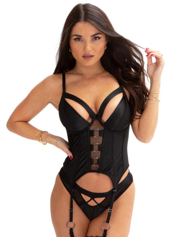 Contradiction By Pour Moi Obsessed Non-padded Underwired Basque Black