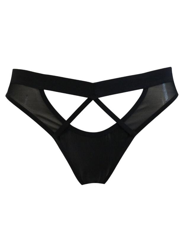 Contradiction By Pour Moi Obsessed High Leg Brief Black