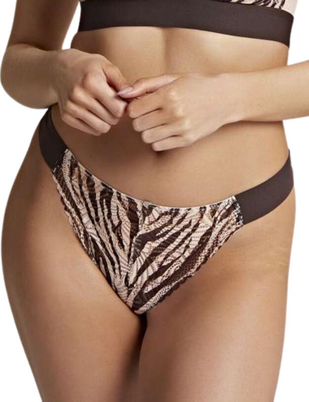 Cleo by Panache Lyzy Vibe Tanga Brief Zebra Print
