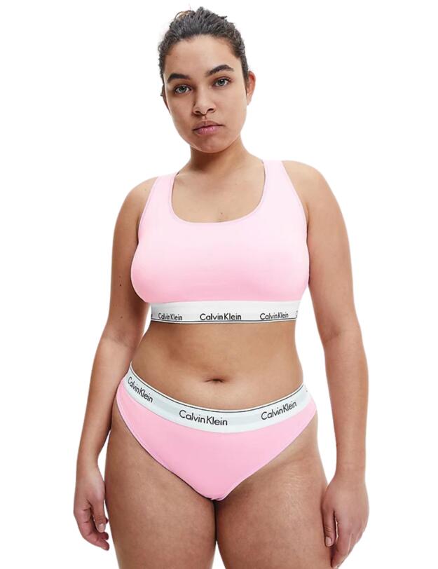 Calvin Klein Modern Cotton Plus Size Unlined Bralette Pale Orchid