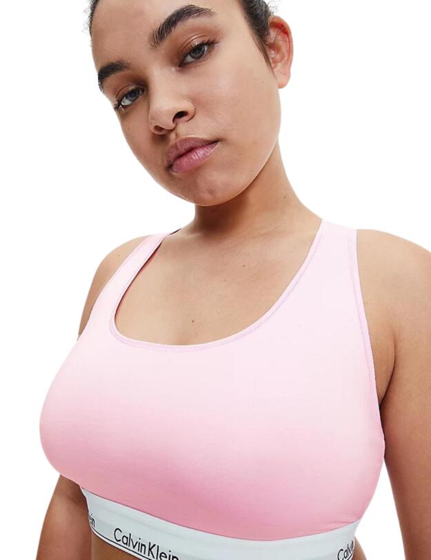 Calvin Klein Modern Cotton Plus Size Unlined Bralette Pale Orchid