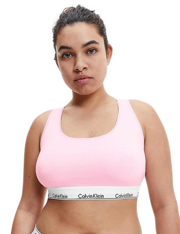 Calvin Klein Modern Cotton Plus Size Unlined Bralette Pale Orchid