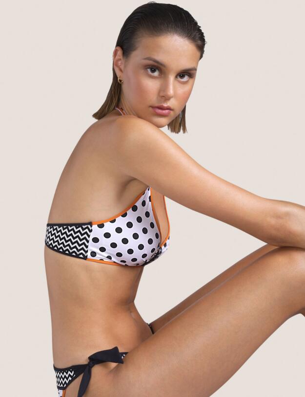 Andres Sarda Moss Halterneck Bikini Top Dots