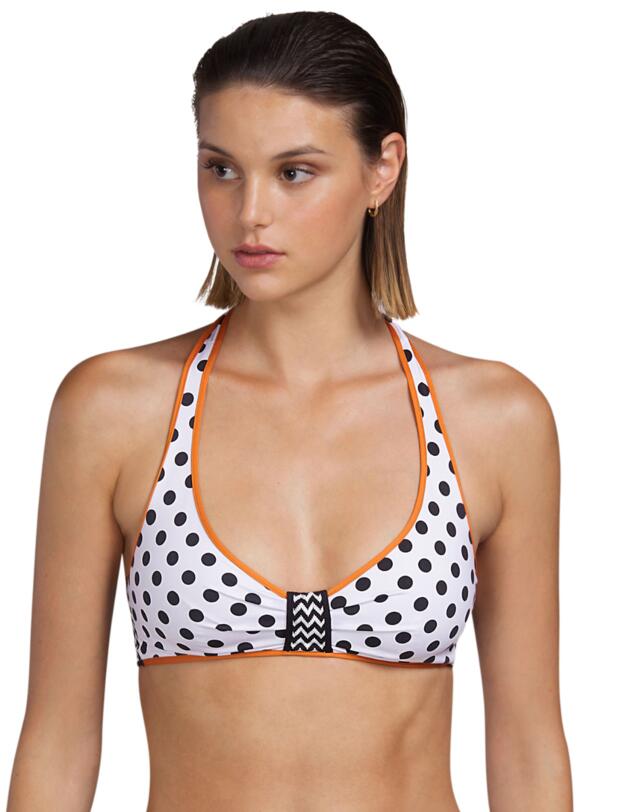 Andres Sarda Moss Halterneck Bikini Top Dots