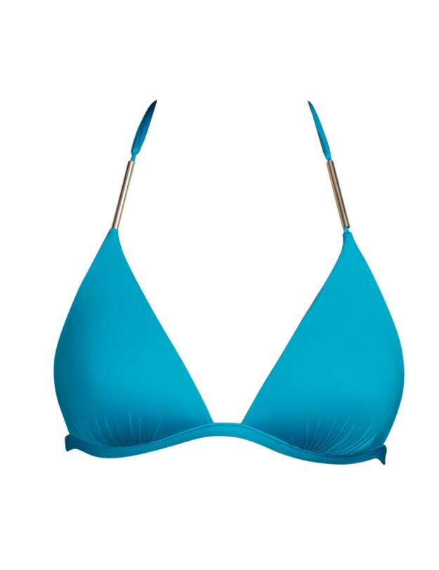 Andres Sarda De Gouges Padded Triangle Bikini Top Caribbean Sea