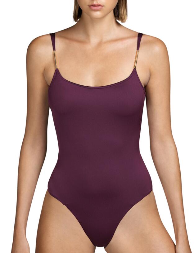 Andres Sarda De Gouges Padded Swimsuit Wine