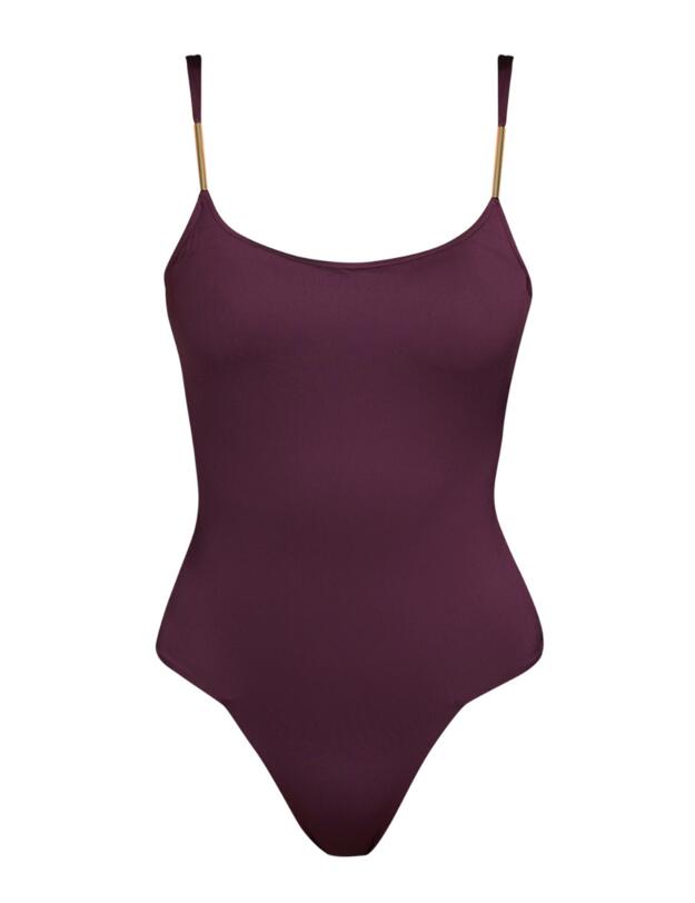 Andres Sarda De Gouges Padded Swimsuit Wine