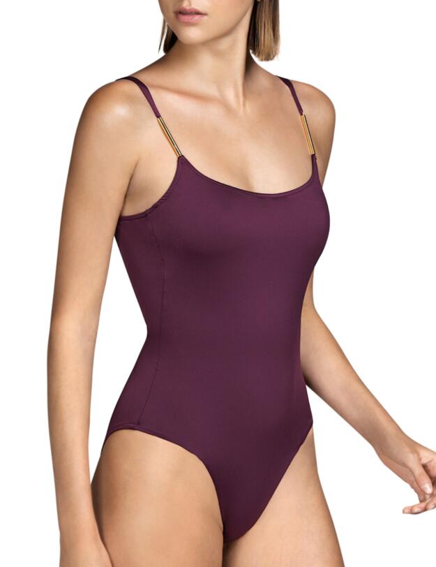 Andres Sarda De Gouges Padded Swimsuit Wine