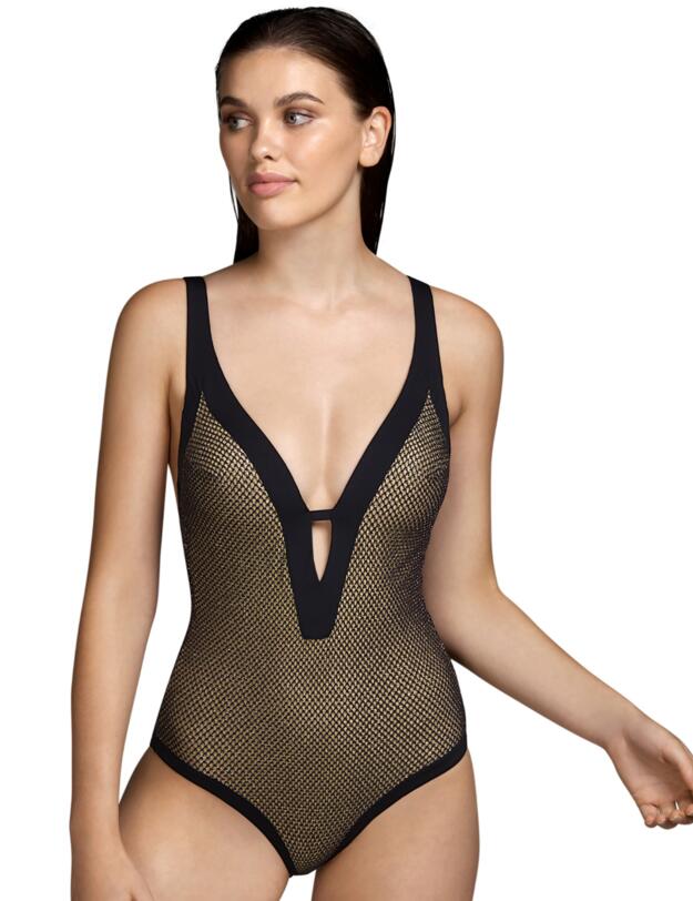 Andres Sarda Baker Padded Triangle Swimsuit Black