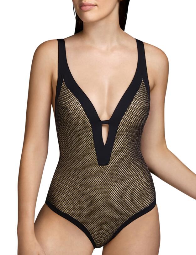 Andres Sarda Baker Padded Triangle Swimsuit Black