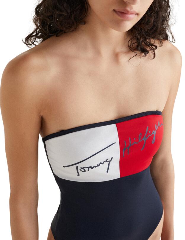Tommy Hilfiger True Tommy 2.0 Bandeau One Piece Desert Sky