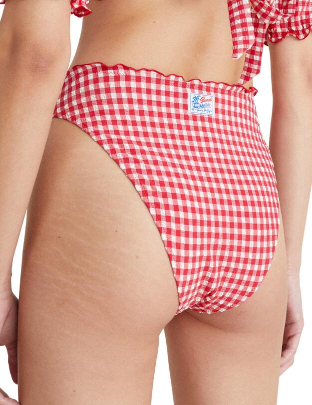 Tommy Hilfiger Tommy Gingham Bikini Brief Primary Red and White Gingham