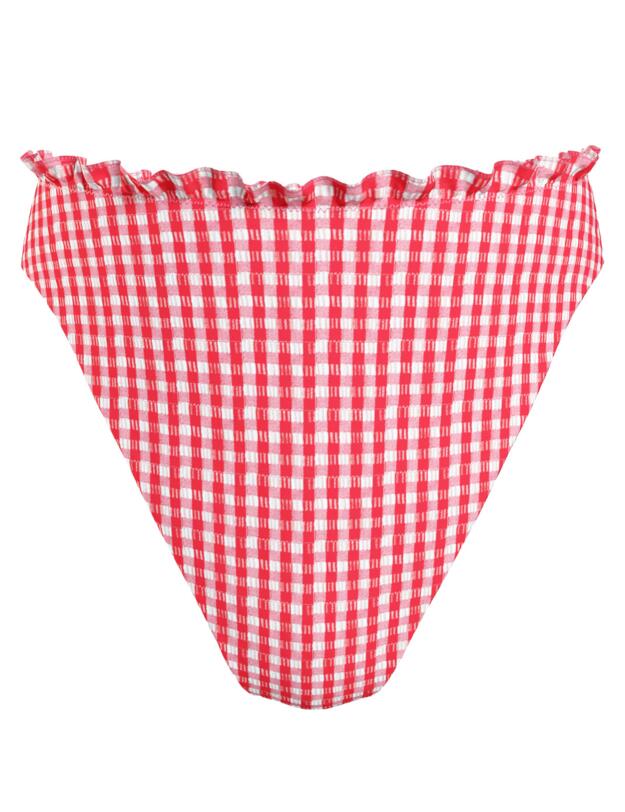 Tommy Hilfiger Tommy Gingham Bikini Brief Primary Red and White Gingham