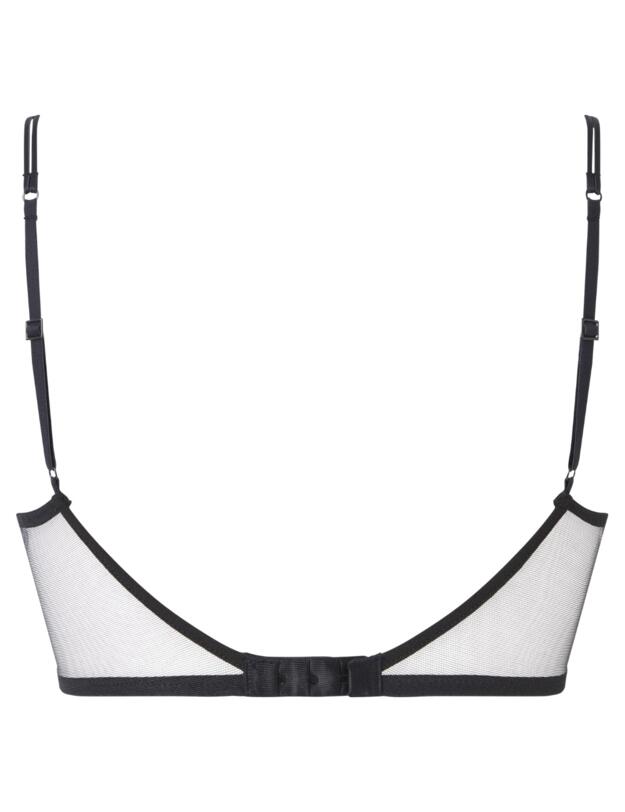 Calvin Klein CK Black Mini Floral Lightly Lined Bralette Black 