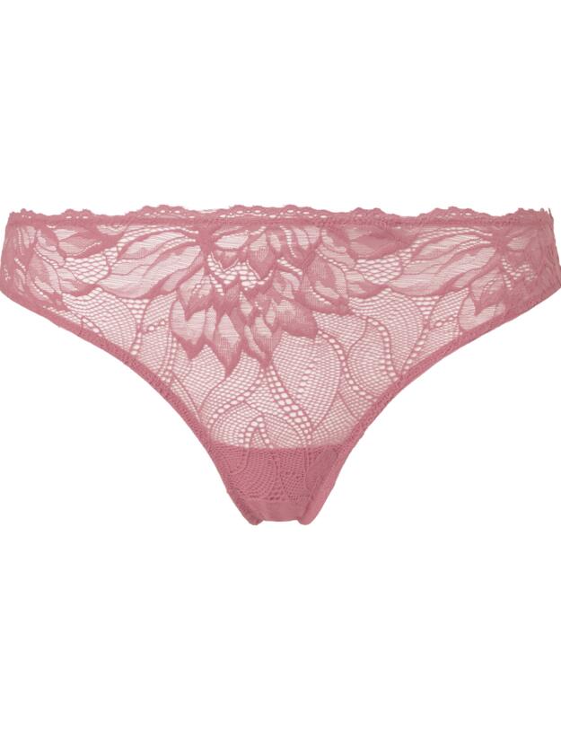 Calvin Klein Seductive Comfort Lotus Thong Red Grape