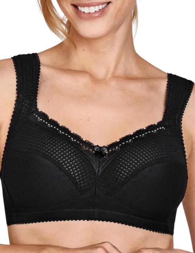 Miss Mary of Sweden Diamond Full Cup Wireless Bra Black