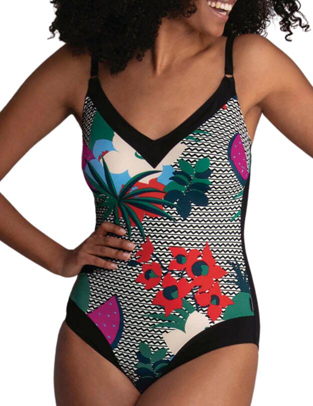  Rosa Faia Tropical Alicante Mabela Slimming Swimsuit Original