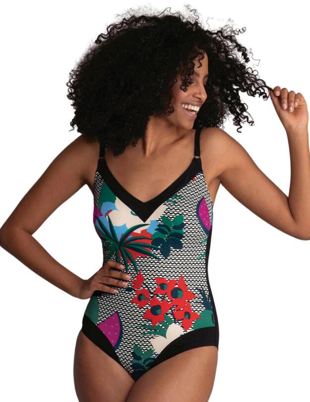  Rosa Faia Tropical Alicante Mabela Slimming Swimsuit Original