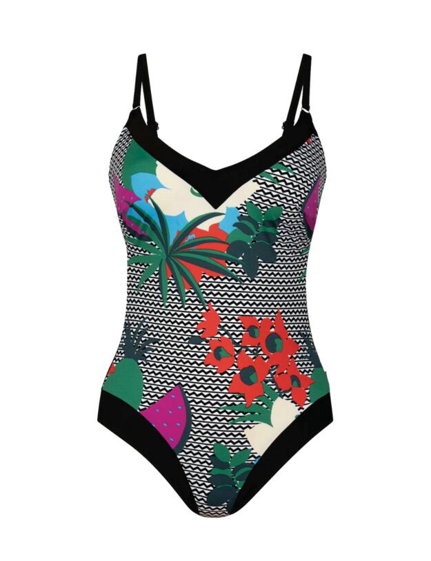  Rosa Faia Tropical Alicante Mabela Slimming Swimsuit Original