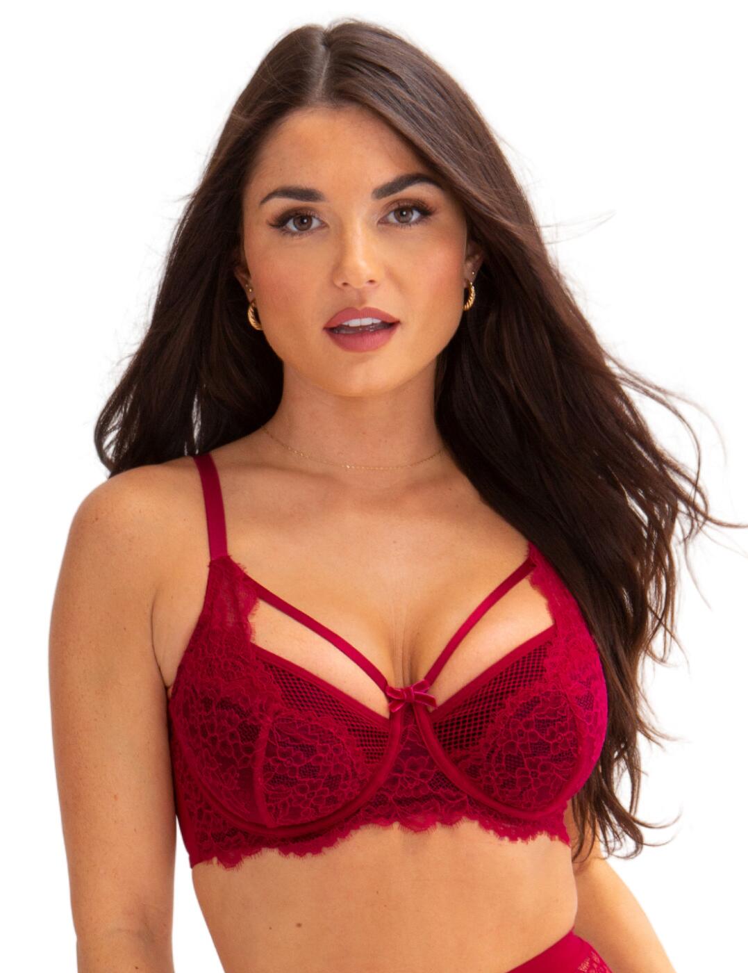 Pour Moi Dark Romance Underwired Bra Red/Black