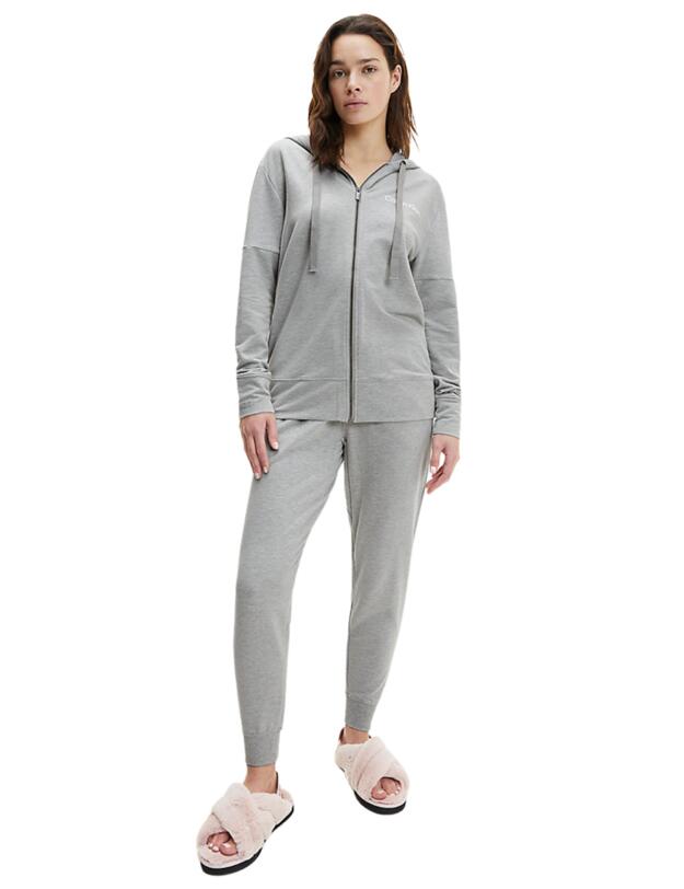 Calvin Klein Structure Lounge Full Zip Hoodie  Grey Heather