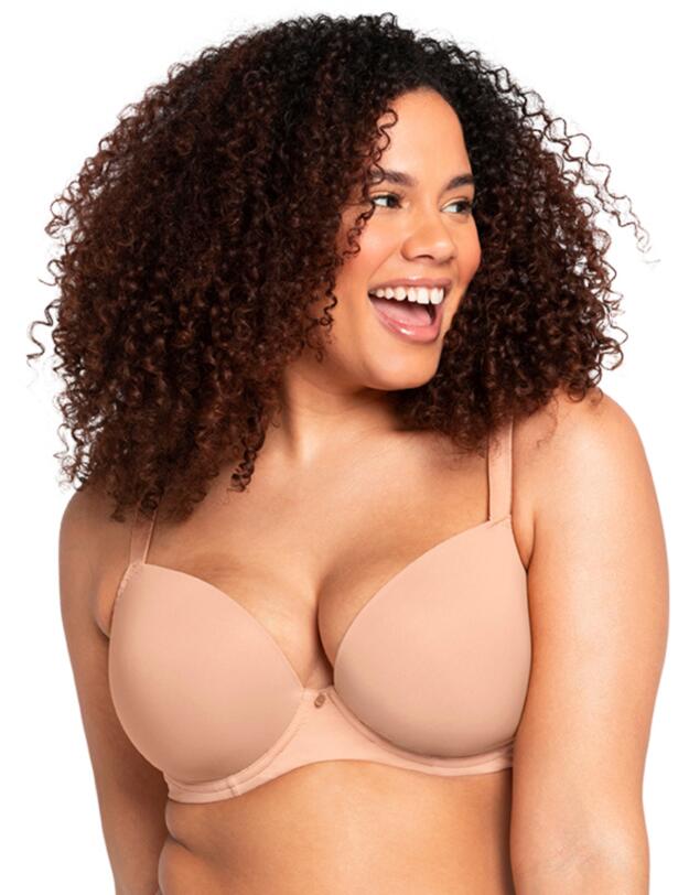 Curvy Kate Smoothie T-shirt Plunge Moulded Bra Latte