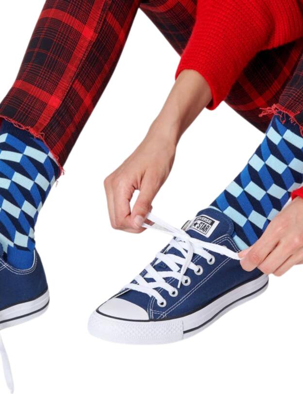 Happy Socks Filled Optic Sock Blue 