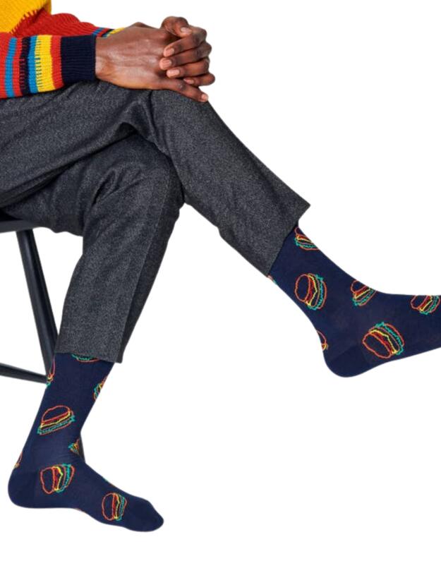 Happy Socks Lunch Time Sock Blue 