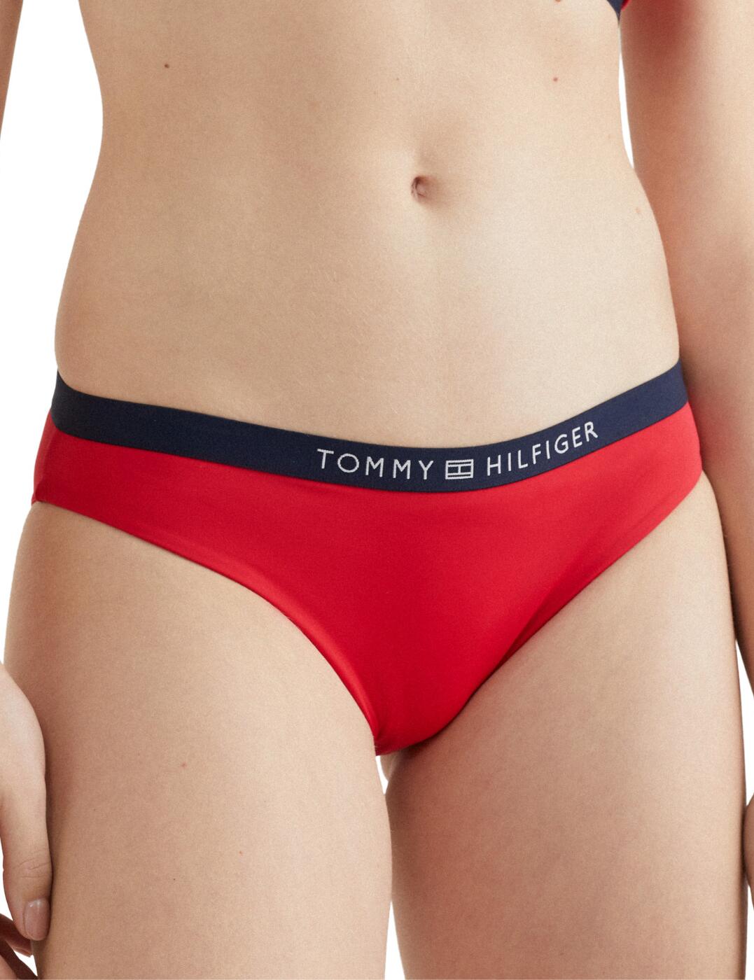  Tommy Hilfiger Logo Waistband Bikini Brief  Primary Red