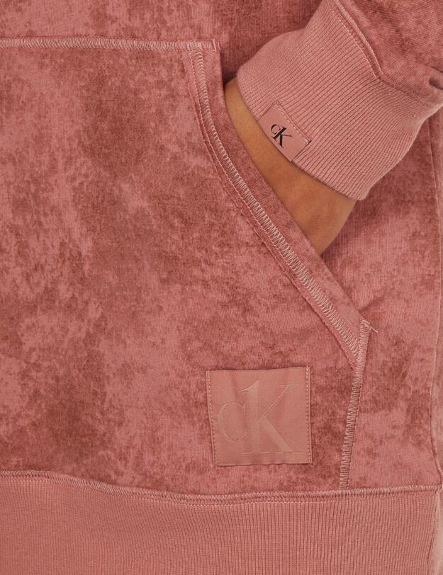 CK One Faded Glory Long Sleeve Hoodie Faded Red Grape