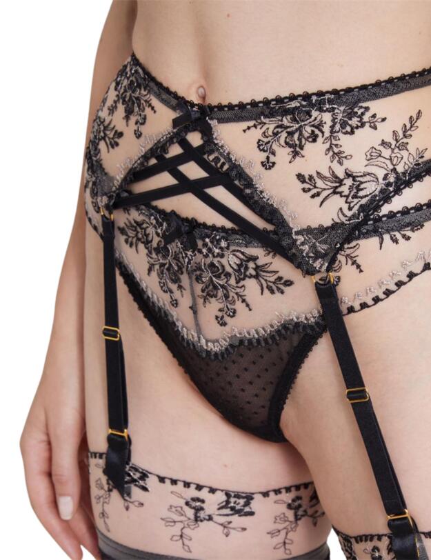 Aubade Tresor Infini Suspender Belt Black Magic
