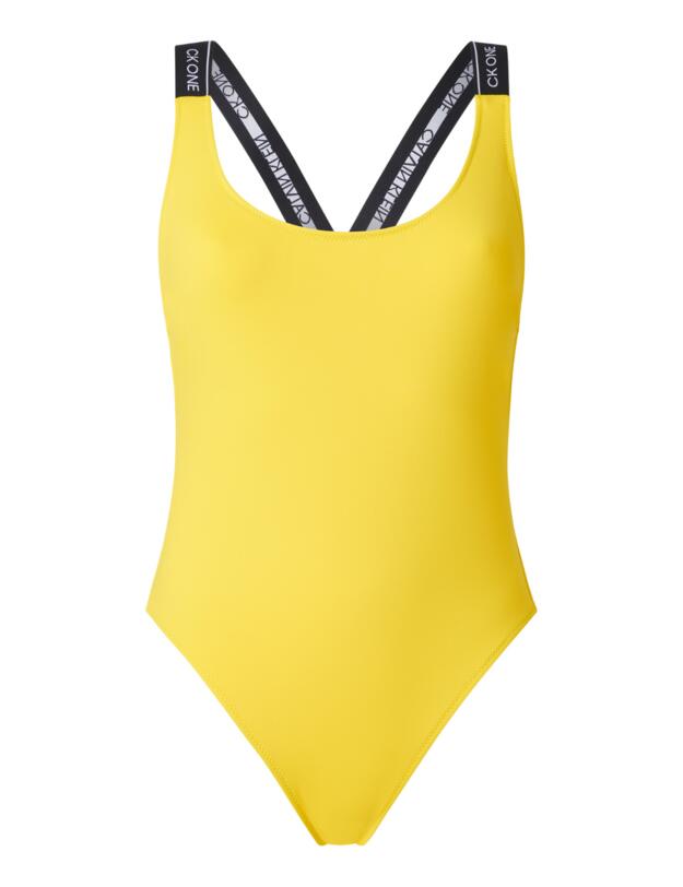  Calvin Klein CK One One Piece Swimsuit Bold Yellow