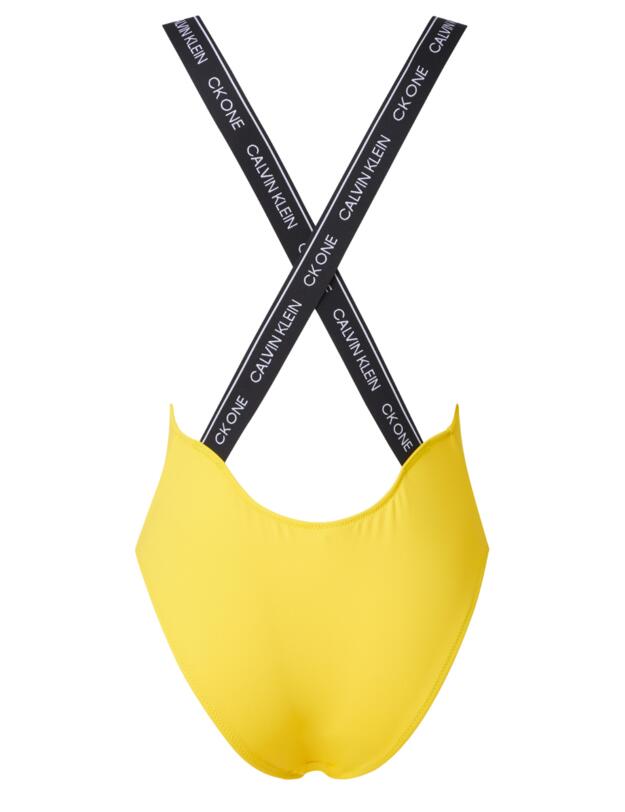  Calvin Klein CK One One Piece Swimsuit Bold Yellow