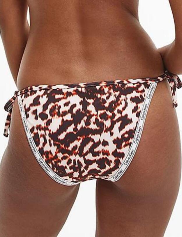 Calvin Klein Logo Tape Side Tie Bikini Brief Animal
