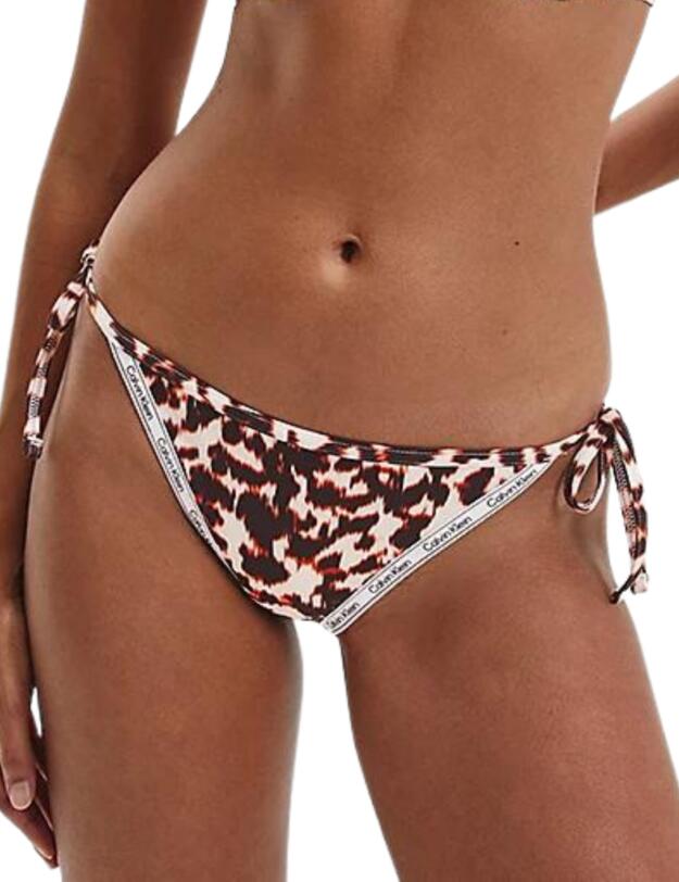Calvin Klein Logo Tape Side Tie Bikini Brief Animal