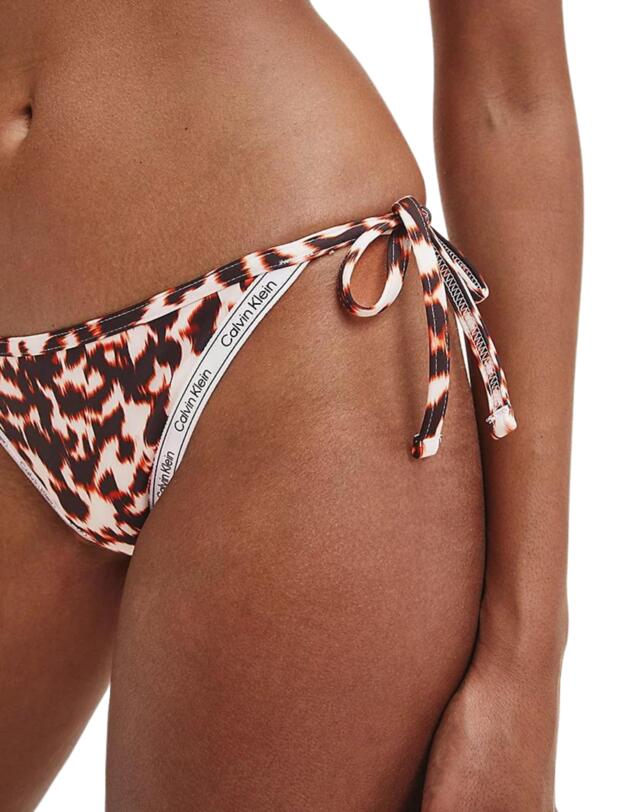 Calvin Klein Logo Tape Side Tie Bikini Brief Animal