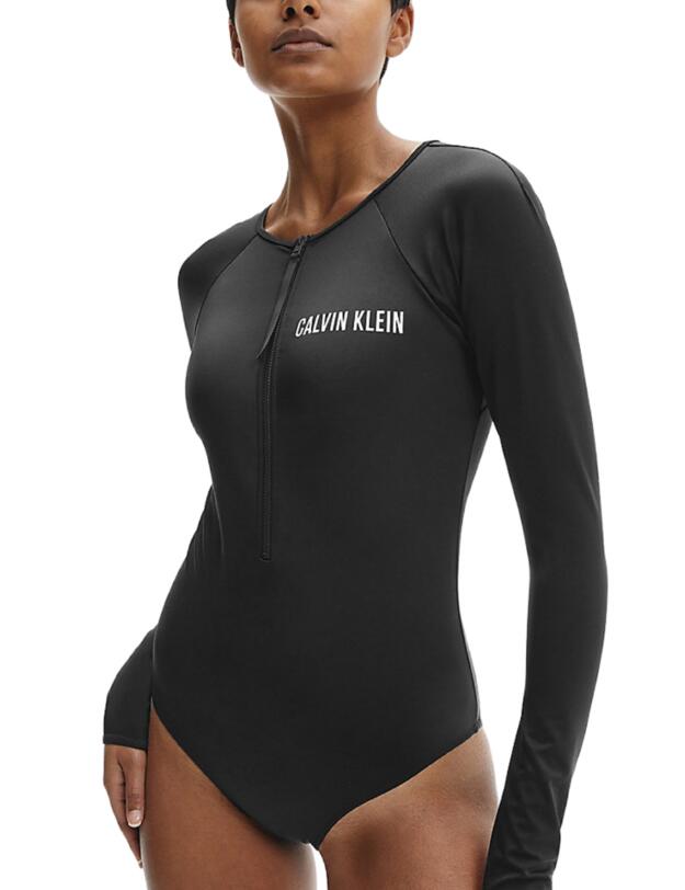  Calvin Klein Intense Power Rash Guard One Piece PVH Black