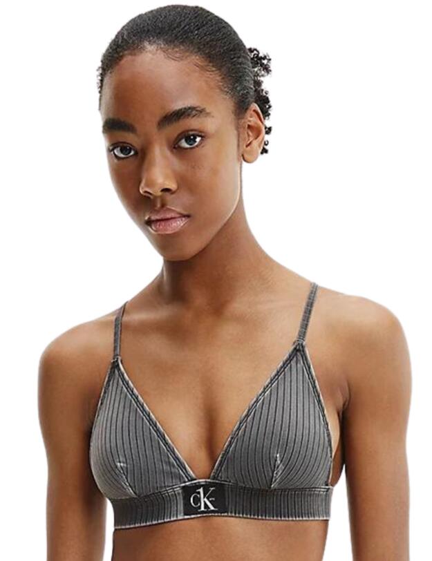  Calvin Klein CK Authentic Triangle Bikini Top PVH Black
